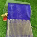 Small Check Katan Silks Banarasi Sarees
