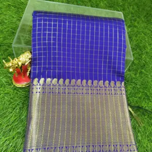 Small Check Katan Silks Banarasi