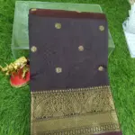 Broad Border Paisley Katan Silks Banarasi Sarees